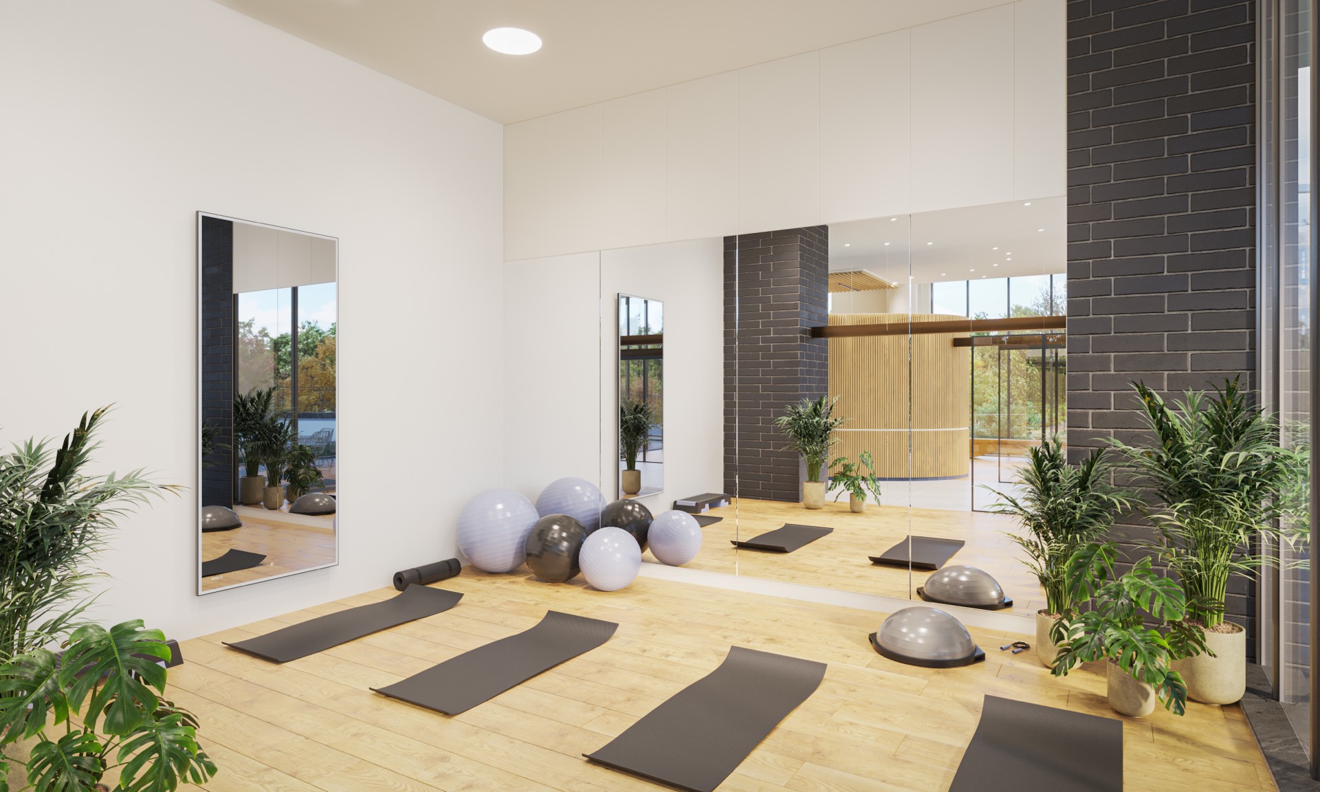 Center yourself in our yoga room.
